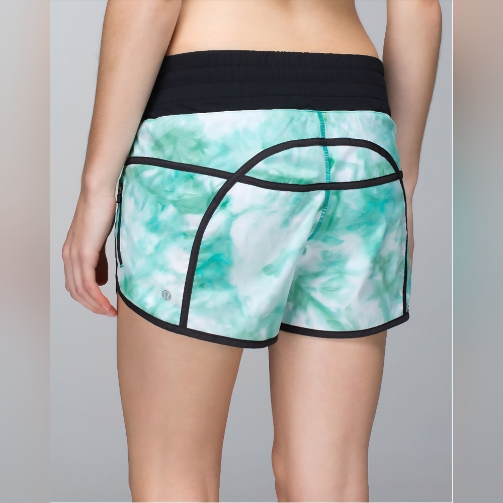 lululemon athletica Green and Black Athletic Shorts
